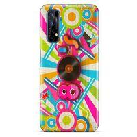 Retro (46) Desen Core Armor Kılıf Renkli Oppo Realme 7 Kılıf