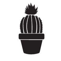 Saksı Çiçeği Kaktüs (Oto-Motor-Laptop-Duvar-Dekor) (Tip 7) 10 x 20 Cm