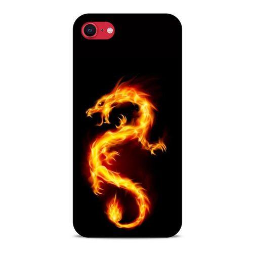 Apple iPhone SE 2020 Kılıf Dragons (26) Tpu Silikon Kılıf Tatoo Ateş Ejderhası