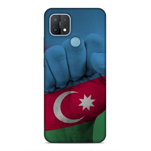 Oppo A15 Uyumlu Kılıf Azarbaijan (19) Kılıfları Yumruk Bayrak