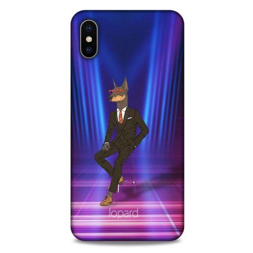 Apple iPhone XS Max Kılıf FunnyMaX (44) Tough Armor Kılıf Fuşya Doberman