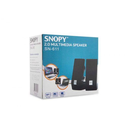 SNOPY SN-611, 6W, 1+1, Masaüstü, Speaker, AC 220V, (Siyah)