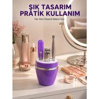 Mor Manikür Pedikür Seti Taşınabilir Kişisel Bakım Kiti