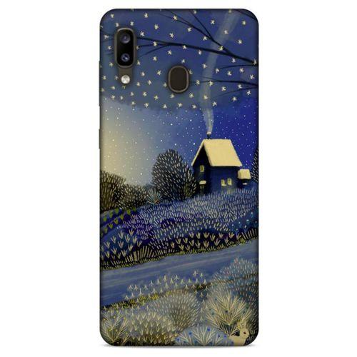 Samsung Galaxy A20 Kılıf Snowix (42) Rugged Armor Kılıf Gold Lacivert