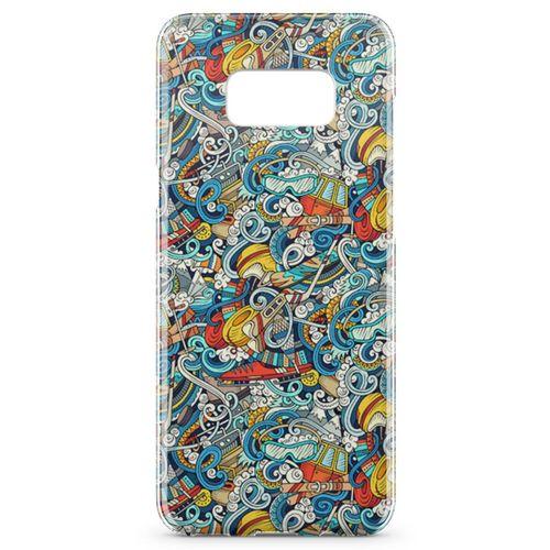 Samsung Galaxy S8 Plus Kılıf Uludağ Doodle Arka Kapak Koruma Desenli Full Koruyucu