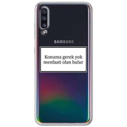 Galaxy A50 Kılıf HD Yazı Baskılı Silikon Arka Kapak - Yazı 6
