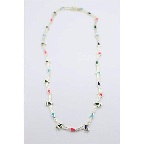 Taşlı Marka Kolye - Altın