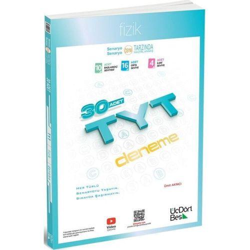 TYT Fizik 30 Deneme ÜçDörtBeş Yayınları