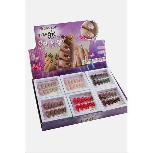 Orange Kedi Gözlü Takma Tırnak