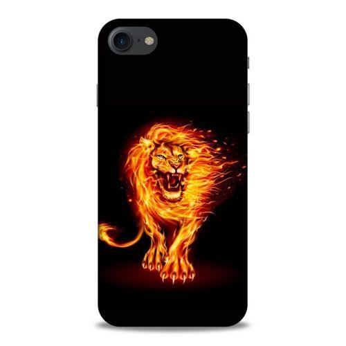 Lopard Apple Iphone 7 Uyumlu Kılıf FireX (20) Koruyucu Kılıf Ateşli Aslan