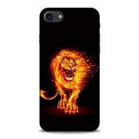 Lopard Apple Iphone 7 Uyumlu Kılıf FireX (20) Koruyucu Kılıf Ateşli Aslan