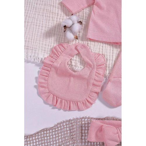 Omuzdan Fırfır Detaylı 5 Parça %100 Pamuk Kız Hastane Çıkışı