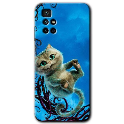 Redmi 10 Kılıf HD Desen Baskılı Arka Kapak - Çılgın Kedi + Kırılmaz Cam