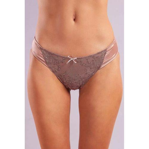 Golshan Giselle Mini Slip, Kadın Güpürlü Saten Bakır Külot