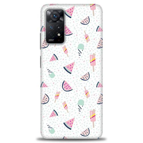 Xiaomi Redmi Note 11 Pro Kılıf HD Baskılı Kılıf - Dondurma ve Karpuz + Tam Ekran Koruyucu