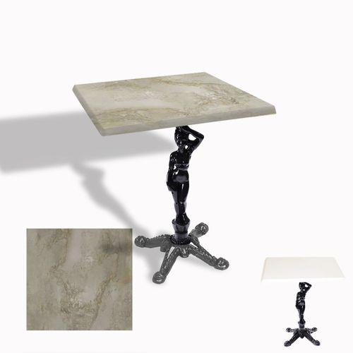 Dockers Çipa 1003 Döküm Ayak Kare Masa 80x80 cm - (Werzalit, Wermodin ve Allzalit Tabla) - Irony