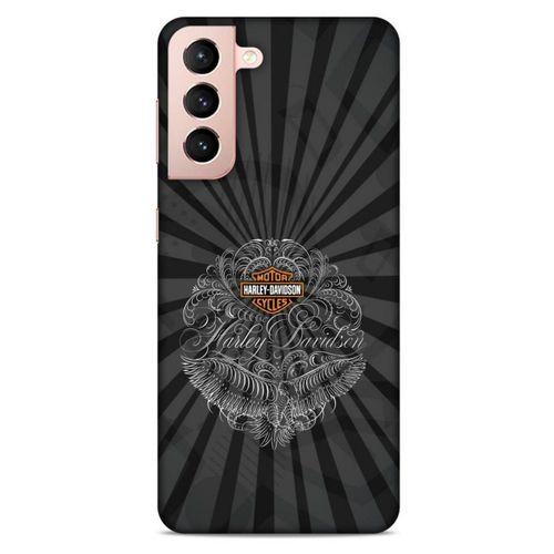 Samsung Galaxy S21 Uyumlu Kılıf Motorsiklet (40) Fit Silikon Kılıf Harley