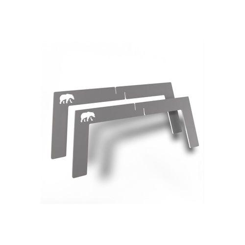 Kamp Ayısı® Bushcraft OX+™: Large Katlanır Ateş Üzeri Metal Kamp Izgarası - Su Geçirmez Taşıma Çantalı