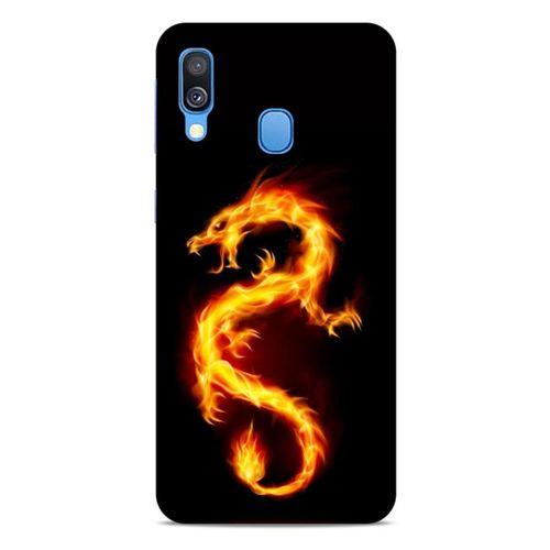 Samsung Galaxy A40 Kılıf Dragons (26) Tpu Silikon Kılıf Tatoo Ateş Ejderhası