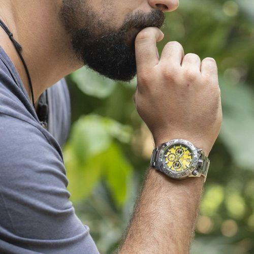 Festina F20743/4 Quartz Chrono Çelik Gri Sarı Kadran 10 ATM 45 mm Erkek Kol Saati