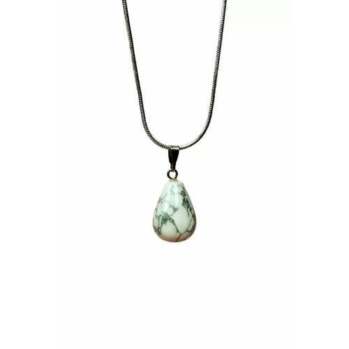 Havlit Doğal Taşı Zincirli El Yapımı Kolye Uç: 2 cm Zincir: 20 cm Kutulu