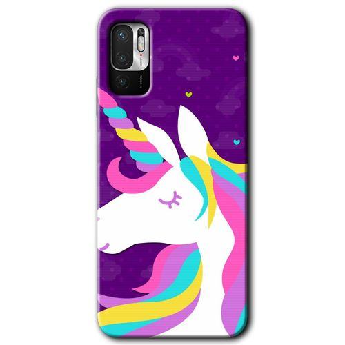Poco M3 Pro Kılıf HD Desen Baskılı Arka Kapak + Temperli Cam - Unicorn Sleep