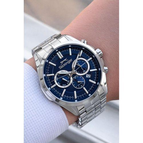 Slazenger Çelik Kordon İç Fonksiyonları Aktif 10 Atm+Bileklik Hediyeli Erkek Kol Saati VS.BLKT.0799