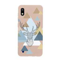 Samsung A10 Polygon Deer Premium Silikonlu Telefon Kılıfı