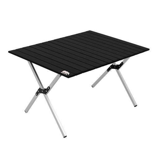 Kamp Ayısı® Alüminyum Katlanabilir Large Kamp ve Piknik Masası, Çantalı, Siyah
