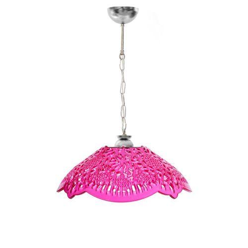 Pembe Akrilik Avize Modern Dekoratif Aydınlatma 35x35x12 cm