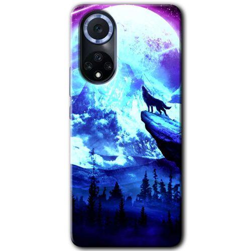 MRCİLETİSİM Huawei Nova 9 Kılıf HD Desen Baskılı Arka Kapak+Temperli Cam - Mega Kurt