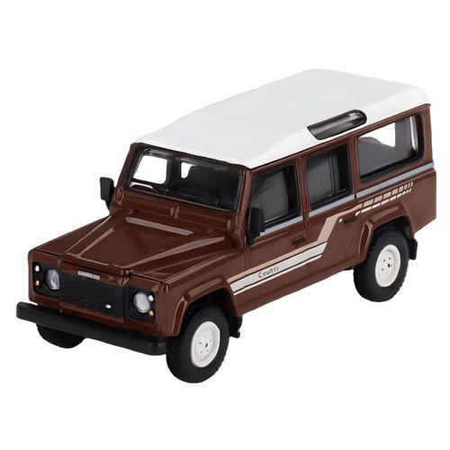 Çocuk Mini GT 1/64 Land Rover Defender 110 1985 County Station Wagon Russet Brown