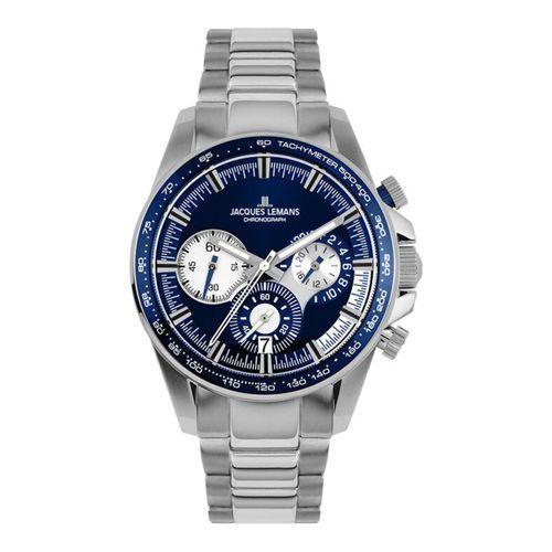 Jacques Lemans Liverpool JL.1-2127F Quartz Çelik Gri Mavi Kadran 10 ATM 40 mm Erkek Kol Saati