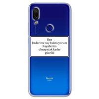 Xiaomi Redmi Note 7 Kılıf HD Yazı Baskılı Silikon Arka Kapak - Yazı 5
