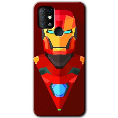 İnfinix Hot 10 Kılıf HD Desen Baskılı Arka Kapak - İron Man Çizim