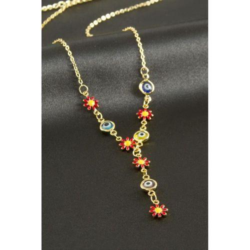 Papatya Nazar Mineli Y Kolye