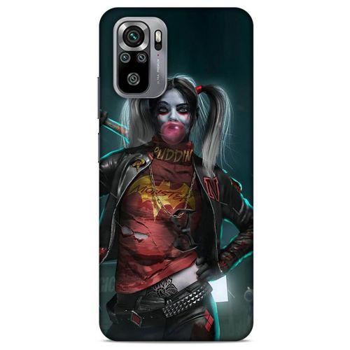 Xiaomi Redmi Note 10S Uyumlu Kılıf Harley Quinn (7) Telefon Kılıfı Koyu Yeşil