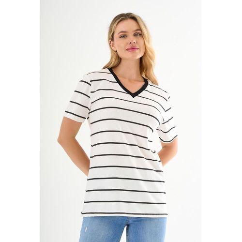 ALEXANDERGARDI V Yaka Çizgili T-shirt