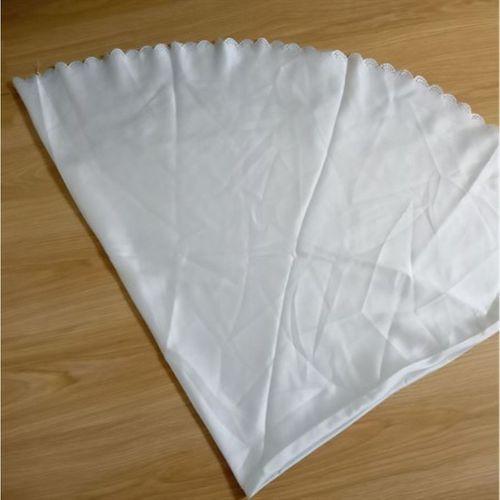 El İşi Saten Masa Örtüsü,Sehpa Örtüsü Beyaz Renkli 150Cm