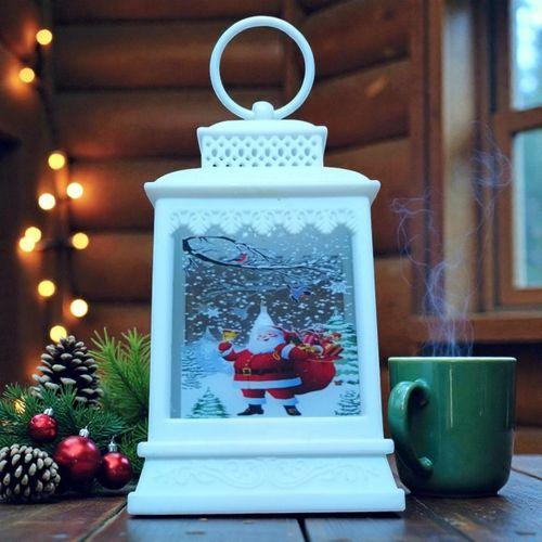 VIP BEYAZ NOEL BABA YILBAŞI FENERİ GÜN IŞIĞI LED IŞIKLI FENER YILBAŞI HEDİYELERİ YILBAŞI SÜSLERİ