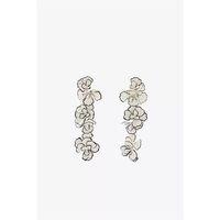 Çiçek Küpe - Beyaz