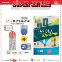 Acil 11.Sınıf Matematik Soru Bankası ve Evrensel 4 lü Deneme Seti 2 Kitap