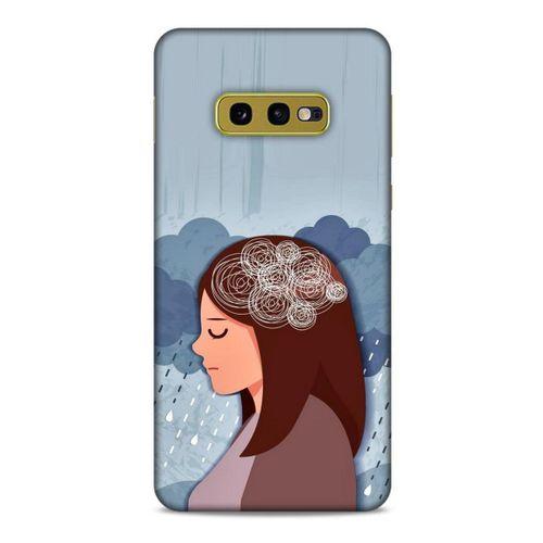 Samsung Galaxy S10e Kılıf Depresyon (30) Silicone Case Şeker Pembe Sarı