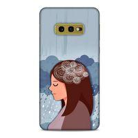 Samsung Galaxy S10e Kılıf Depresyon (30) Silicone Case Şeker Pembe Sarı