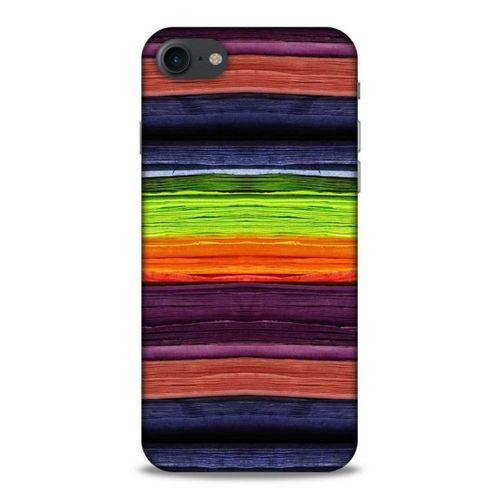 Lopard Apple Iphone 7 Uyumlu Kılıf Wood'X (27) Tasarımlı Kılıf Baskılı