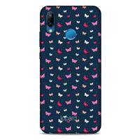 Huawei P20 Lite Kılıf Kelebek Etkisi (42) Rugged Armor Kılıf Mor Pembe