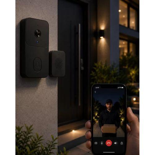 Gece Görüşlü Akıllı Kapı Zili Geniş Açılı Kameralı Güvenlik Sistemi
