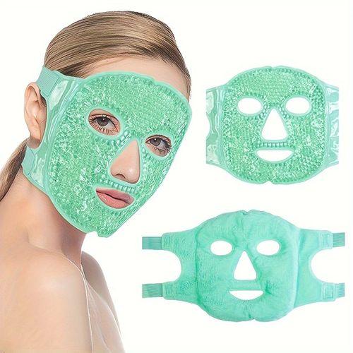 Terapi Jel Yüz Maskesi Soğuk Ve Sıcak Boncuklu Ayarlanabilir Maske (yeşil)