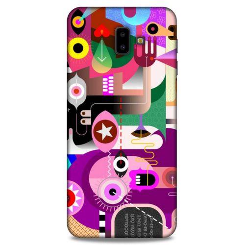 Lopard Samsung Galaxy J6 Plus Uyumlu Kılıf Soyut Sanat (22) Desenli Tam Koruma Kılıfı