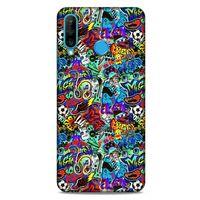 Graffitix (24) Desenli Silikon Kapak Huawei P30 Lite Kılıf